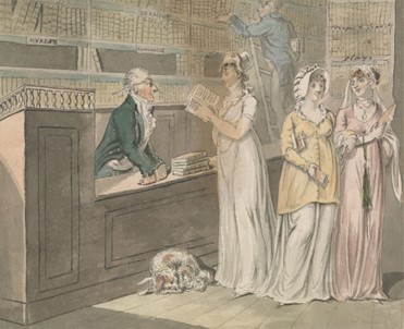 The Lending Library by Isaac Cruikshank (between 1800 and 1811)